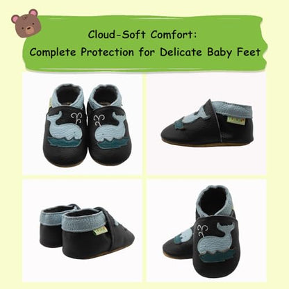 SAYOYO Weiche Leder Babyschuhe für das Laufen und Krabbeln