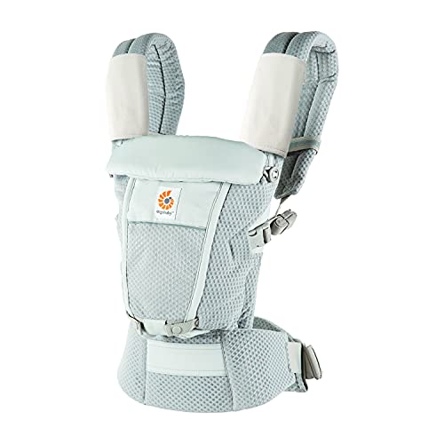 Ergobaby Adapt Babytrage für Neugeborene ab Geburt, 3-Positionen SoftFlex Mesh Ergonomische Babybauchtrage Rückentrage Baby-Tragetasche, Natural Beige, 1 Einheit