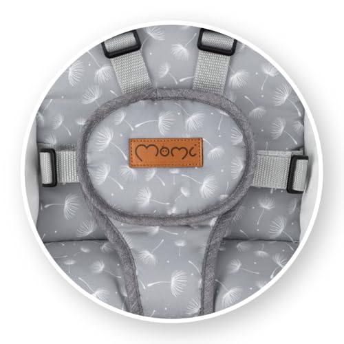 MoMi KENANI baby bouncer for children up to 9 kg, foldable, with remote control &amp; Bluetooth for connecting to a smartphone, battery or power connection, with 5-point safety belt, sun protection, insect net 