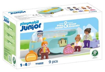 PLAYMOBIL Junior 71685 Dump Truck Sustainable Toy for Children from 1 Year Including Builder and Three Building Blocks