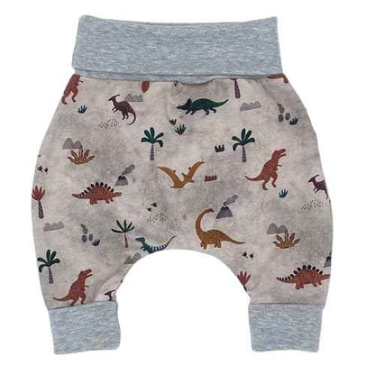 Handmade Baby Baggy Trousers, Handmade Cotton Jersey Grows with Your Gown, Sizes 50-74, 68-86, 92-104, Fairly Produced in Germany (Sea Creatures, 50-74)