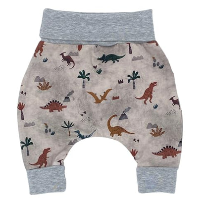 Handmade Baby Baggy Trousers, Handmade Cotton Jersey Grows with Your Gown, Sizes 50-74, 68-86, 92-104, Fairly Produced in Germany (Sea Creatures, 50-74)