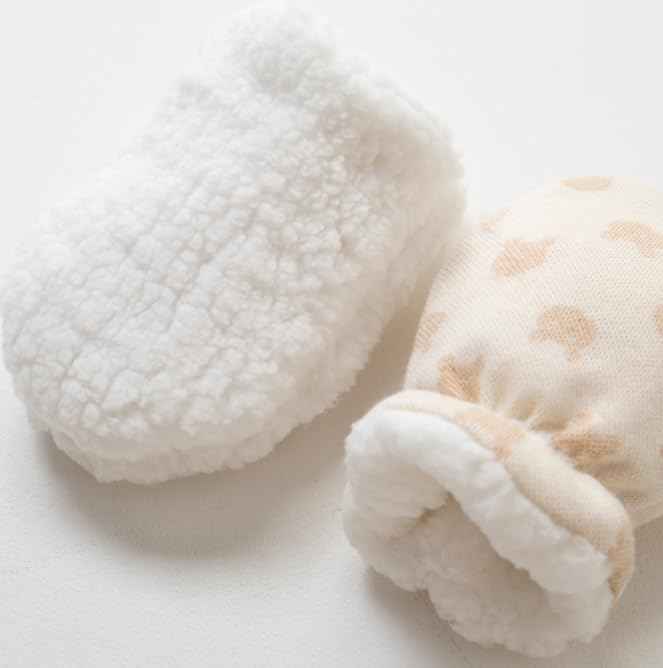 Fäustlinge Baby Neugeboren Kratzfäustlinge Kratzhandschuhe Winter Säuglinge Handschuhe Anti Kratzfäustel Fausthandschuhe Warm Gloves, 0-1 Jahre alt