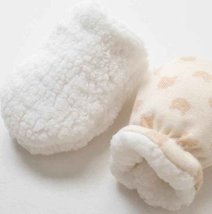 Fäustlinge Baby Neugeboren Kratzfäustlinge Kratzhandschuhe Winter Säuglinge Handschuhe Anti Kratzfäustel Fausthandschuhe Warm Gloves, 0-1 Jahre alt