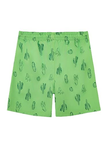 CALBOUNT Boys' Swimming Shorts Printed Quick Dry Swim Shorts with Inner Shorts 