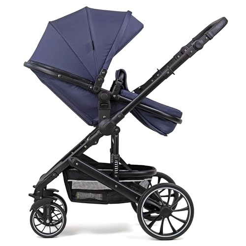 Pixini Neyla Combi Pushchair with Accessories (3-in-1 Set with Baby Seat Black/Black)