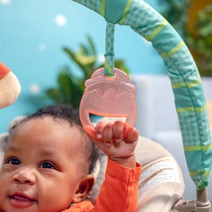 Bright Starts, Disney Baby, Winnie the Pooh Babywippe Babyschaukel mit Vibrationen, Automatischer Ausschaltfunktion, Melodien, Lautstärkeregler, Abnehmbarer Kopfstütze und Spielbogen