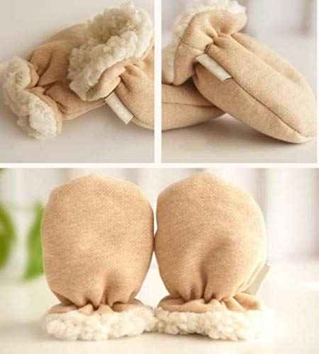 Fäustlinge Baby Neugeboren Kratzfäustlinge Kratzhandschuhe Winter Säuglinge Handschuhe Anti Kratzfäustel Fausthandschuhe Warm Gloves, 0-1 Jahre alt