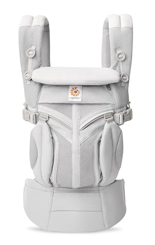 Ergobaby Babytrage, Omni 360 Cool Air Mesh mit 4 Positionen für Neugeborene bis Kleinkinder (0-4 Jahre), ergonomische Kindertrage und Rucksack, Mitternachtsblau