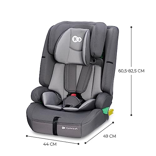 Kinderkraft SAFETY FIX 2 I-SIZE 76-150 cm Kindersitz 9-36 kg, Kinderautositze mit isofix, Einstellung der Kopfstütze, spezielle Sicherheitssysteme, 5 punkt gurte, Einsatz im set, Schwarz