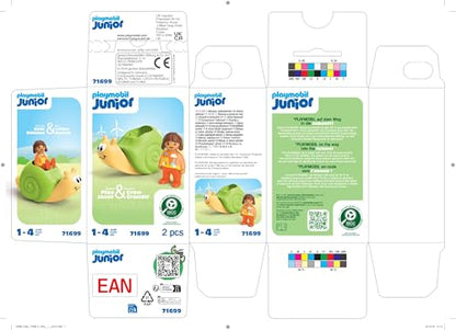 PLAYMOBIL JUNIOR | Tierpension mit Futterspender | nachhaltiges Spielzeug aus biobasierten Kunststoffen | für Kinder ab 1 Jahr | 71690