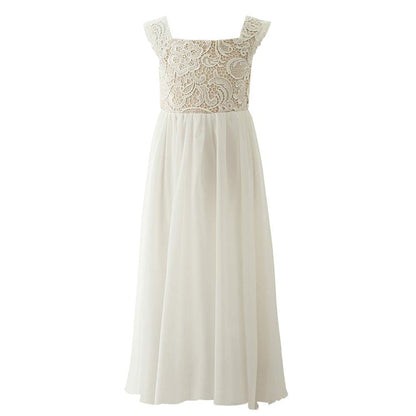 PLWEDDING Chiffon A-Line Flower Girl Dress First Communion Dresses Kids Birthday Wedding Party Dresses 