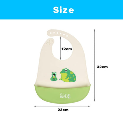 Vicloon Silikon Baby Lätzchen, 2 Stück Baby Lätzchen mit Auffangschale, BPA Frei, Einfache Reinigung, Wasserdicht Silikon-lätzchen für Jungen Mädchen, Kaninchen-Einhorn（Rosa）