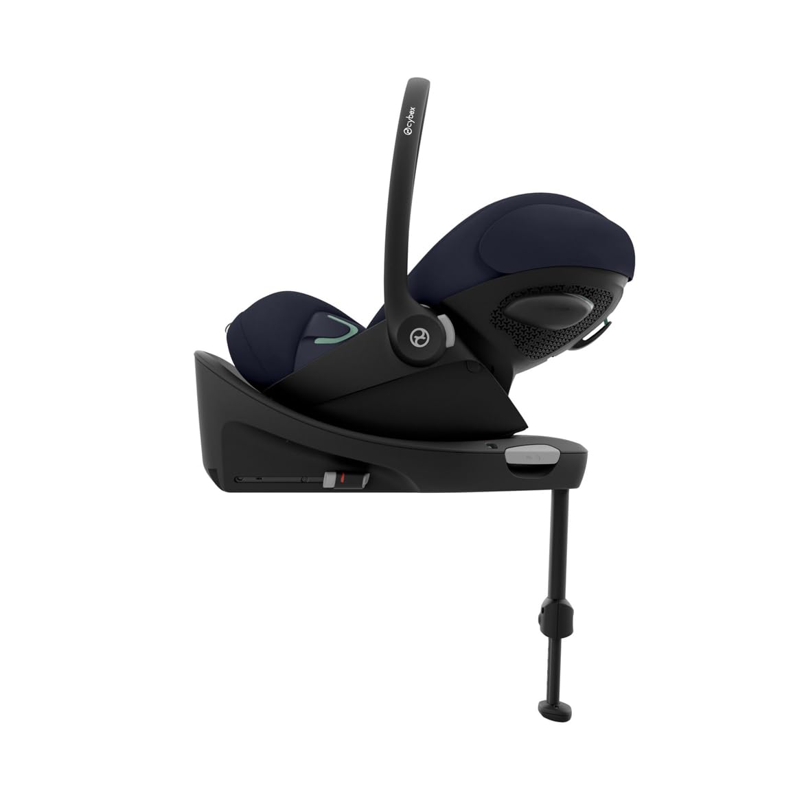 CYBEX Gold Babyschale Cloud G i-Size Comfort, Inkl. Neugeboreneneinlage, Ab Geburt bis ca. 24 Monate, Für Kinder ab 40 cm bis 87 cm, Max. 13 kg, Moon Black