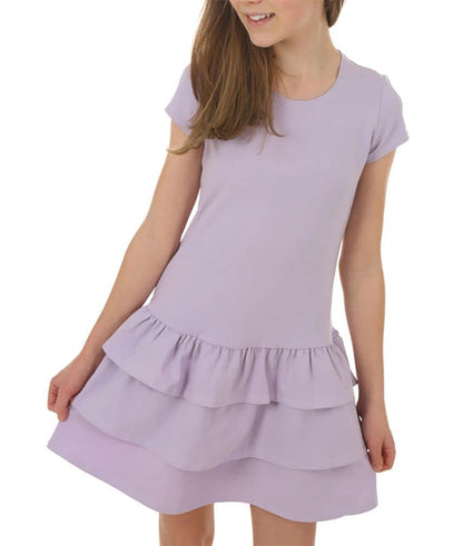 Dykmod Girls Dress Pleated Short Sleeve Long Sleeve Autumn Winter Dresses for Children Festive Winter Dress Flowers Spring Summer Made of Cotton 