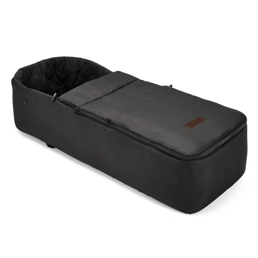 Ickle Bubba Venus Prime Doppelkinderwagen - geeignet von Geburt bis 15 kg (ca. 3 Jahre), leichter, faltbarer Zwillingskinderwagen mit Neugeborenenkokon, 2 Fußwärmern und Regenschutz (Schwarz)