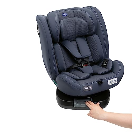 Chicco Unico Evo I-Size, Kindersitz 0-36 Kg, für Kinder von 40 bis 150 cm, homologiert ECE R129/03, Isofix 360° drehbar und neigbar, Gruppe 0+/1/2/3 von 0 bis 12 Jahren, Schwarz