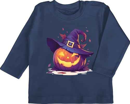 Shirtracer - Baby Long Sleeve Shirt - Babies - Scary Pumpkin | Scary Witch Pumpkin | Scary Pumpkin | Spooky Pumpkin | Pumpkin Face Halloween