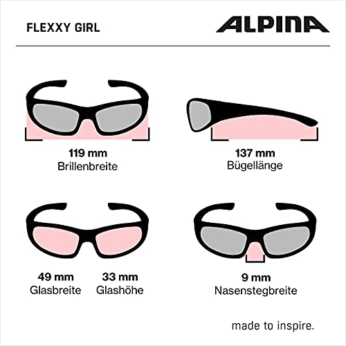 ALPINA FLEXXY GIRL - Verspiegelte und Bruchsichere Sonnenbrille Mit 100% UV-Schutz Für Kinder