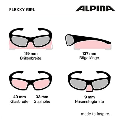 ALPINA FLEXXY GIRL - Verspiegelte und Bruchsichere Sonnenbrille Mit 100% UV-Schutz Für Kinder