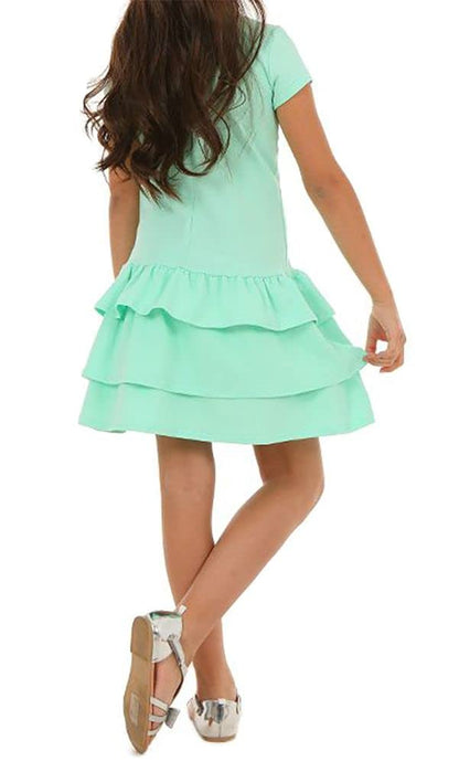 Dykmod Girls Dress Pleated Short Sleeve Long Sleeve Autumn Winter Dresses for Children Festive Winter Dress Flowers Spring Summer Made of Cotton 