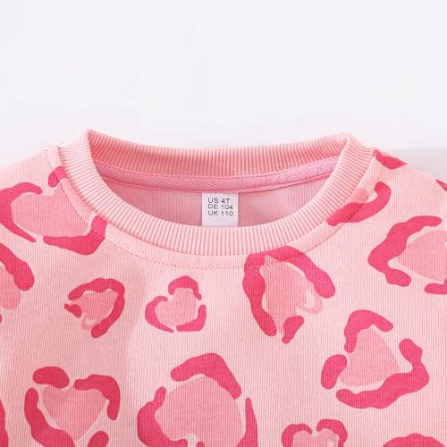 Mädchen Herz Pullover Baumwolle Kinder Valentinstag Sweatshirt Crew Neck Langarm Winter Kleidung Tops 2-7 Jahre