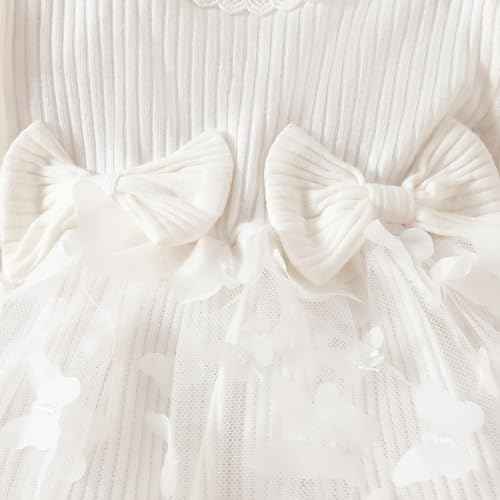 Baby Girl Dress Long Sleeve Newborn Baby Clothing Ruffle Tulle Dress Princess Tutu Skirt for 6 Months - 3 Years