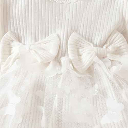 Baby Girl Dress Long Sleeve Newborn Baby Clothing Ruffle Tulle Dress Princess Tutu Skirt for 6 Months - 3 Years
