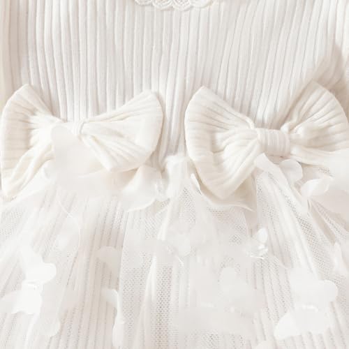 Baby Mädchen Kleid Langarm Neugeborene Baby Kleidung Rüschen Tüll Kleid Prinzessin Tutu Rock für 6 Monate - 3 Jahre