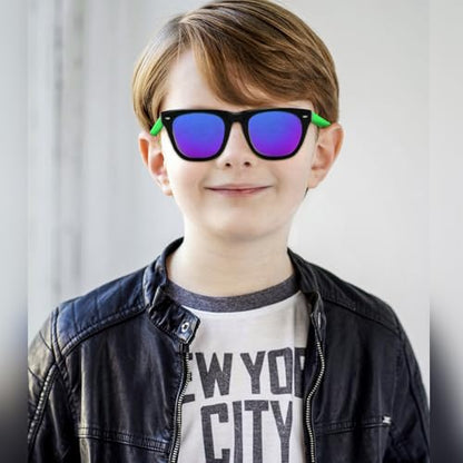 TUONYIS 3 Stück Kinder-Sonnenbrillen für Jungen, klassischer Stil, Retro-Sonnenschutz, Augenbrille, Kleinkind, Kinderbrille, UV400-Schutz, Uni für Jungen und Mädchen