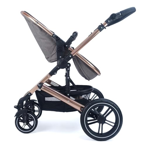 Pixini Neyla Combi Pushchair with Accessories (3-in-1 Set with Baby Seat Black/Black)