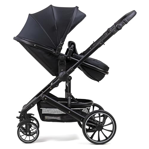 Pixini Neyla Combi Pushchair with Accessories (3-in-1 Set with Baby Seat Black/Black)