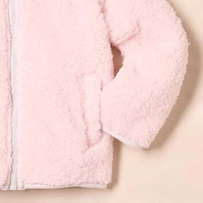 Amazon Essentials Mädchen Sherpa-Fleecejacke mit durchgehendem Reißverschluss