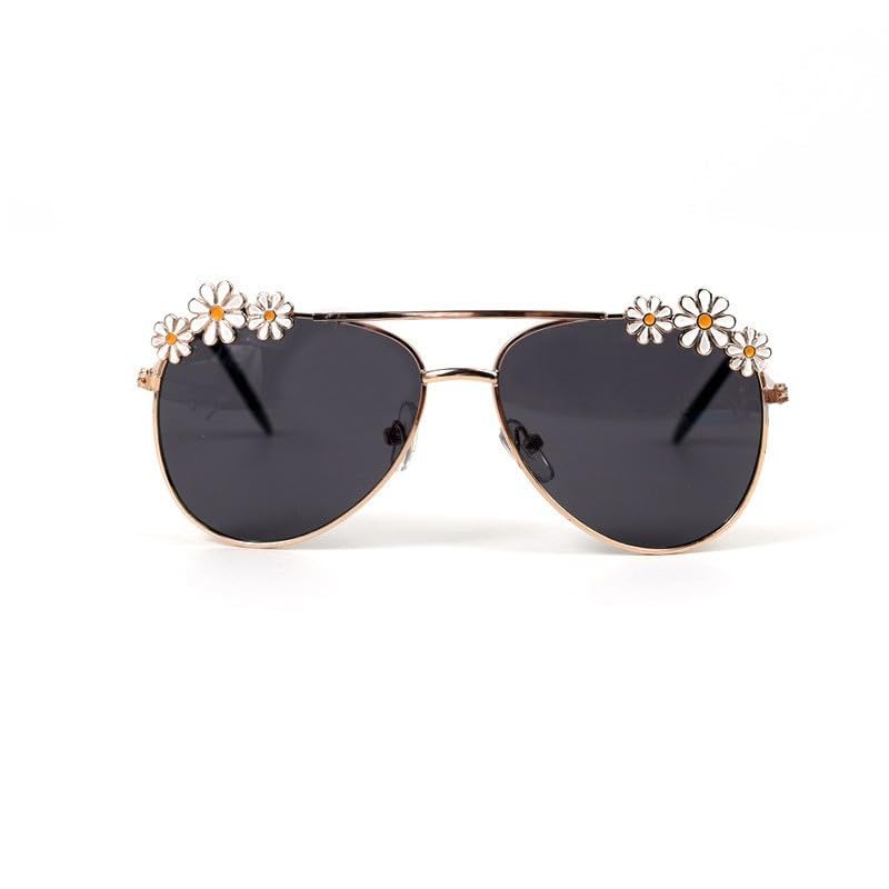 Hifot Sonnenbrille Kinder für Mädchen, Kinder Pilotenbrille mit Edelstahl Metall Gestel Kleinkind Sonnenbrille Kinder Sonnenbrillen 3-12jahre