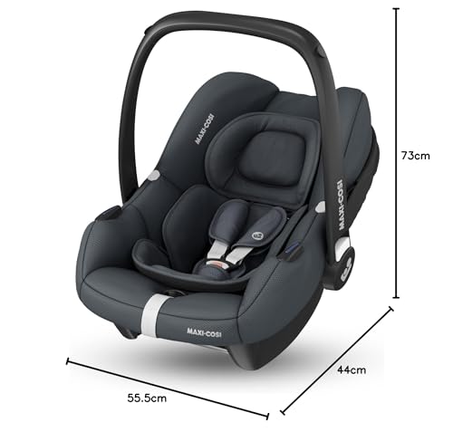 Maxi-Cosi CabrioFix i-Size, Babyschale, 0–12 Monate, max. 12 kg, leichter i-Size Kindersitz (3,2 kg), Sonnenverdeck, gepolsterter Sitz, für viele Maxi-Cosi Kinderwagen, Essential Green - Meloni2