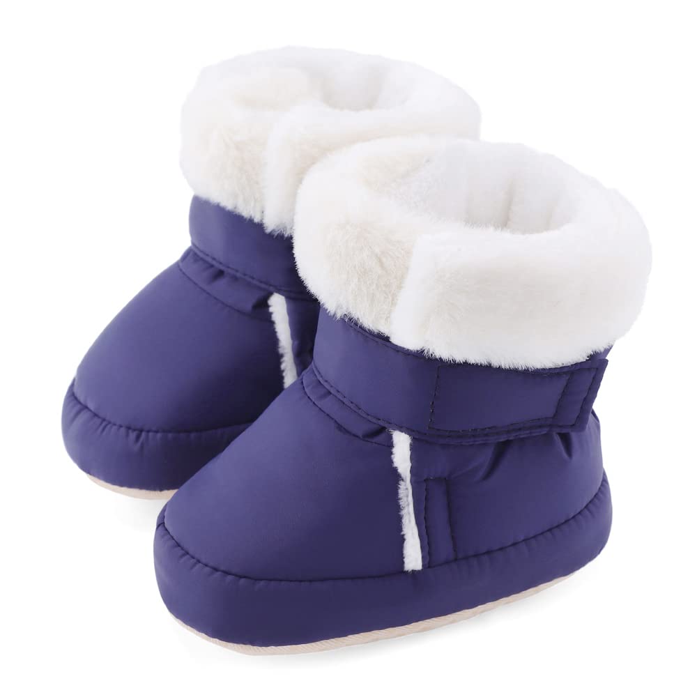 LACOFIA Baby Boys Girls Winter Shoes Baby Winter Boots with Non-Slip Soft Sole Crawling Shoes