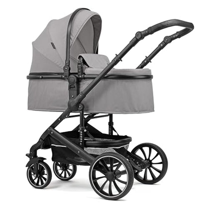 Pixini Neyla Combi Pushchair with Accessories (3-in-1 Set with Baby Seat Black/Black)