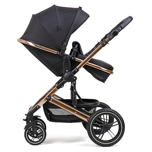 Pixini Neyla Combi Pushchair with Accessories (3-in-1 Set with Baby Seat Black/Black)