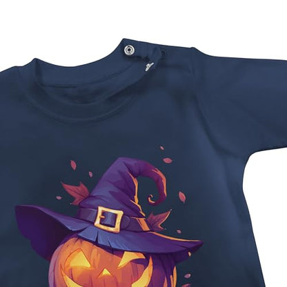Shirtracer - Baby Long Sleeve Shirt - Babies - Scary Pumpkin | Scary Witch Pumpkin | Scary Pumpkin | Spooky Pumpkin | Pumpkin Face Halloween