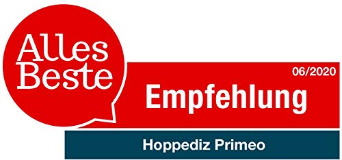 Hoppediz Babytrage Primeo, für Neugeborene ab Geburt, Bauchtrage, Rückentrage, 100% Bio-Baumwolle, Djerba