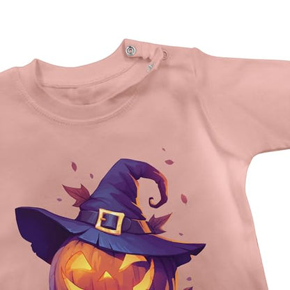 Shirtracer - Baby Long Sleeve Shirt - Babies - Scary Pumpkin | Scary Witch Pumpkin | Scary Pumpkin | Spooky Pumpkin | Pumpkin Face Halloween