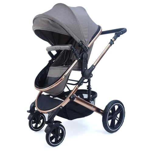 Pixini Neyla Combi Pushchair with Accessories (3-in-1 Set with Baby Seat Black/Black)