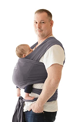 manduca Sling - Babytragetuch - Elastische Babytrage für Neugeborene von der Geburt bis zu 15 kg - Bio-Baumwolle - GOTS zertifiziert