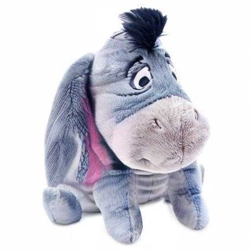 Disney Store Offizielles mittelgroßes I-Aah-Kuscheltier, 18 cm, von Winnie Puuh, Besticktes Kuscheltier mit Flauschiger Mähne und Schwanzspitze, Stickereien, geeignet ab 3 Jahren