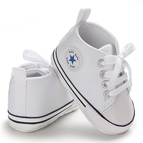 Sehfupoye Baby Girls Boys Trainers Toddler Shoes Canvas First Hiking Shoes Newborn Non-Slip Prewalker Trainers