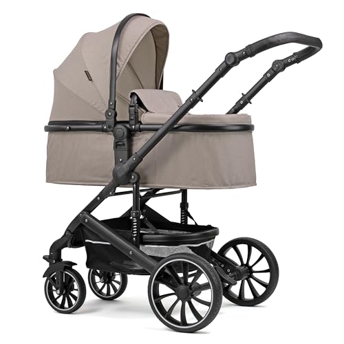 Pixini Neyla Combi Pushchair with Accessories (3-in-1 Set with Baby Seat Black/Black)