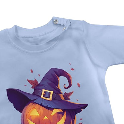 Shirtracer - Baby Long Sleeve Shirt - Babies - Scary Pumpkin | Scary Witch Pumpkin | Scary Pumpkin | Spooky Pumpkin | Pumpkin Face Halloween