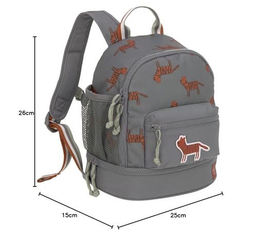 LÄSSIG Children's Backpack Nursery Bag with Chest Strap 6.5 L from 3 Years, Adventure Tractor, Kids Backpack