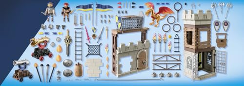 PLAYMOBIL Novelmore 71642 Arwynns Castle, Knight's Castle, Includes Three Knights and Numerous Accessories for Realistic Battles, Action-packed Toy for Children from 4 Years