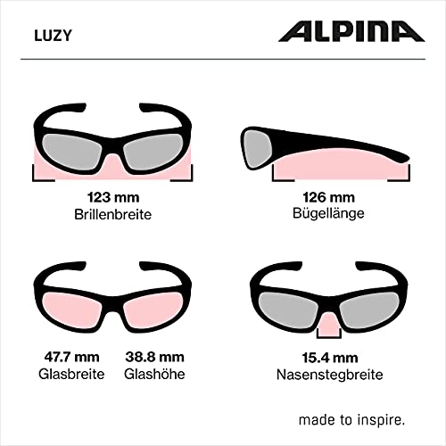 ALPINA LUZY - Verspiegelte und Bruchsichere Sonnenbrille für Kinder, ideal für Alltag und Outdoor, mit UV-A-, B- & -C-Schutz